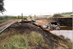 photo-chemical waste being pumped into sewer system