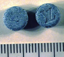 photo- suspected ecstasy tablets