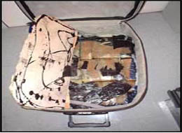 photo-suitcases where cannabis packages were concealed in false bottoms